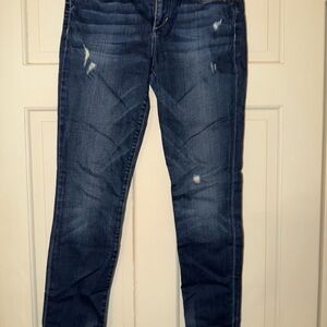Joe’s Dark Wash Distressed Skinny Jeans